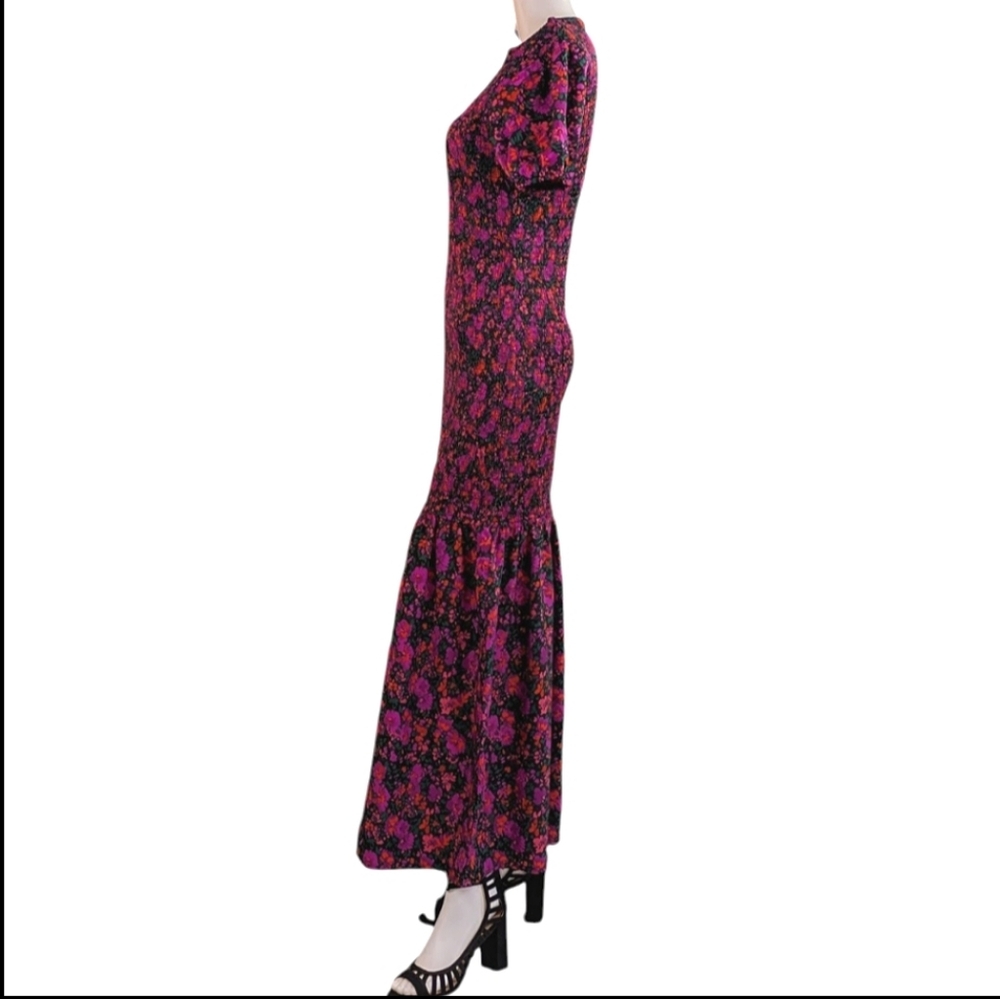 Floral Maxi Dress - Pink and Black - Picture 5 of 16